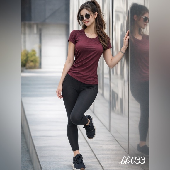 Athleta Other - Athleta Maroon Speedlight Short Sleeve Workout Tee- Size S